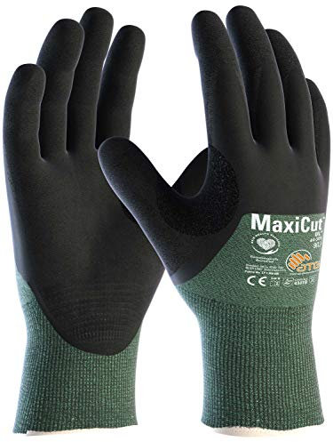 ATG Handschuhe 44-305 Schnittschutzhandschuhe MaxiCut® Oil™ grün/schwarz (Naht: rot) 7