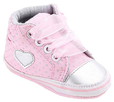 DAY8 Chaussures Bébé Fille Garçon Chaussons Bébé Hiver Printemps Ete Chaussures Premiers Pas Bottines Bottillons Baskets Bébé Fille Garçon Rose 11(0-6 mois)