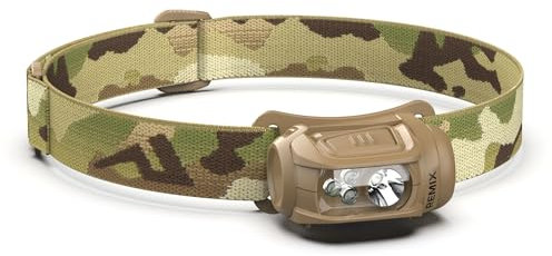 Princeton Tec Headlamp Remix Stirnlampe (450 Lumen, Multicam w/Red (RMX300-RD-MC), Multi-Cam mit roter LED, White and
