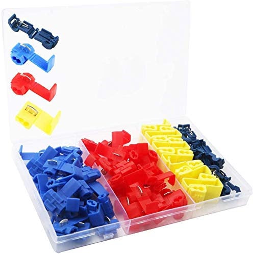 RUNCCI-YUN 60Stück Abzweigverbinder Wire Connectors Sortiment Quickverbinder Set Kit Assorted Size Einfach zu Verwenden für Schnelle Verbindungskabel Kabel Kabelquerschnitt 0,5 mm² - 6 mm ²/ 10-24 AWG