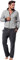 Morgenstern Hausanzug Herren Set Trainingsanzug Freizeitanzug Baumwolle 2-teilig hellgraue langarm Jacke lange graue Hose Größe XXL