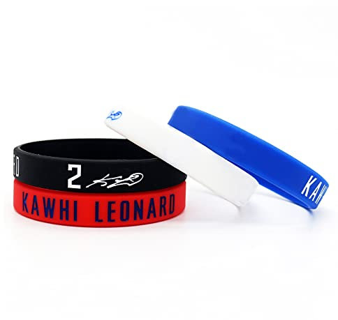 Lorh's store Basketball Kawhi Leonard Porträt Armband Nummer 2 Silikon inspirierende Wort Sport Armband 4 Pcs