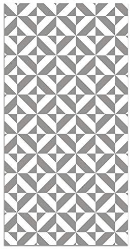 Panorama Alfombra Vinílica Geometría Gris 60x250 cm - Alfombra Cocina Vinilo - Alfombra Salón Antideslizante e Ignífuga - Alfombras Grandes - Alfombras PVC
