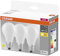 Osram LED-Lampe, Sockel: E27, Warm weiß, 2700 K, 7,50 W, Ersatz für 75-W-Glühbirne, matt, LED BASE CLASSIC A, 3er-Pack