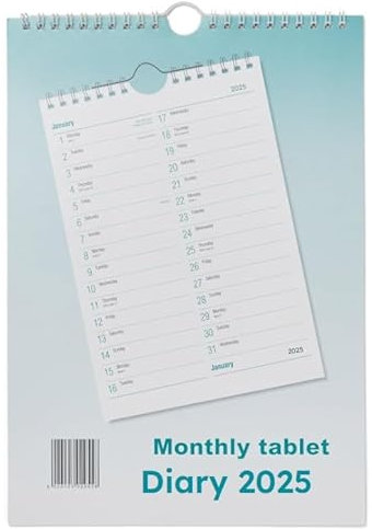 2025 A4 Tablet Calendar Month To View Wall Hanging Planner