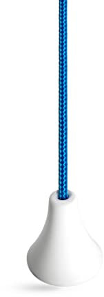 Bathroom Light Pull Cord Strings. Choice of Cord Colours, with Ice White Connector and Acorn, from Sleeklight™ (Electric Blue)