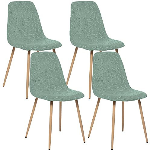 SET DE 4 SILLAS TAPIZADAS COLOR VERDE AGUA - 46 x 53 x 85 cm
