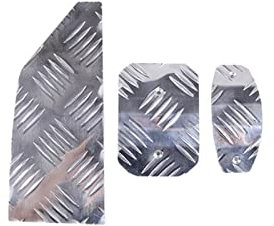 ZIMAGU Kompatibel mit 2010-2015 FIAT 500 Aluminiumlegierung Silber Auto Tretauto Innenschutz Modifikation Zubehör