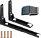SANTOO 2 PCS Soporte de Pared para Horno de Microondas, Soporte Estantería Plegable Retráctil y plegable Soporte Universal para Microondas Apto para microondas y horno, carga máx. 40 kg, negro