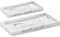2 Pack Silicone Bathroom Trays - 7.8 IN & 11.8 IN, Decorative, Shatterproof, Flexible Organiser for Soap Dispenser Bottles