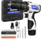 Cordless Power Drill 16.8V, Electric Screwdriver Battery Powered Combi Drill Kit with 1.5Ah Battery, 18+1 Torque, Double Speed, Led Light, 24 Pieces Accessories Set, 45N.m Electric Drill for Home Use