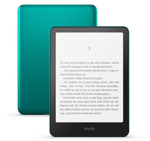 Zertifiziert und generalüberholt Amazon Kindle Paperwhite Signature Edition – Unser schnellster Kindle, mit Frontlicht mit automatischer Anpassung und kabellosem Aufladen – 32 GB – jadegrün metallic