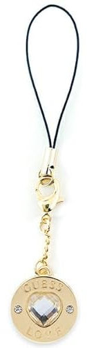 GUESS GUCPMHGLD - Colgante para teléfono móvil, diseño de corazón con diamantes de imitación, metal, nailon