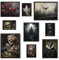Putuo Gothic Wanddekoration, 9 Stück, dunkle Akademie, florale Rose, Skelett, Geisterdrucke, gruselige Poster für Schlafzimmer, Geschenk für Gothic-Liebhaber (ungerahmt)