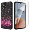 Qlfemna Hülle für ZTE Blade A73 4G (6.60) mit 1 Stück Panzerglas Schutzfolie, Schwarz Ultra Dünne Weiche Silikon Handyhülle, Kratzfest Stoßfest Schutzhülle TPU Case Cover - WM85