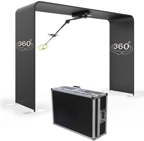 HLGKBY 360 Photo Booth Sky 360 Photo Booth, kostenloses individuelles Logo, Overhead, Overhead 360 Slow Motion Photo Booth, 360 Video Photobooth, kostenloses individuelles Logo, Flightcase