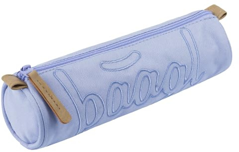 Baagl Rund Federmäppchen für Jungen Teenager Schulsachen Federtasche Lilac | Die praktische Schülertasche hat kompakte Abmessungen und einen Reißverschluss für Kinder Schulmäppchen für Schreibwaren.