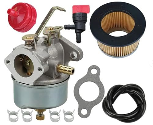 Donkivvy Carburateur 632230 pour Moteurs pour Tecumseh H30 H50 H60 HH60 HH70 avec Filtre à air, Filtre à Carburant, soupape à Carburant, mousquetons