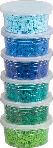 Bügelperlen-Set, 3.000 Stück Blau-Grün