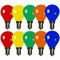 NCC-Licht 10er Set farbige LED Leuchtmittel Tropfenform 2W E14 Rot Gelb Grün Blau Orange auch für Außenbereich