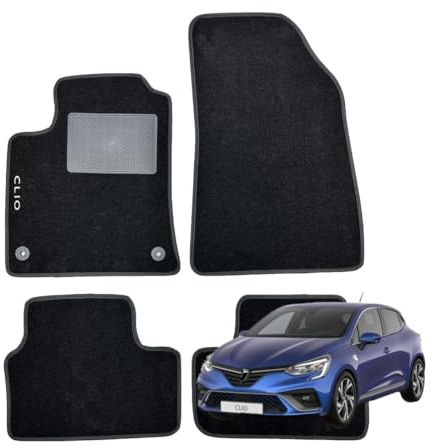 SERIE 4 TEPPICHE - SCHWARZE TEPPICHE FÜR CLIO V ab 2020