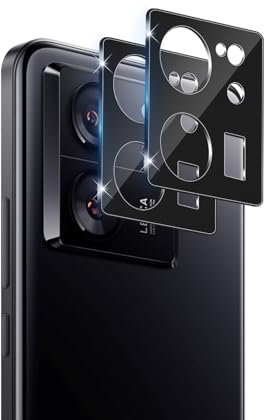 Datree 2 Pezzi per Xiaomi 13T/13T Pro Pellicola Fotocamera, Durezza 9H Vetro Temperato Camera Protezione Lente, HD Anti Graffio Schermo Fotocamera Pellicola, Nero