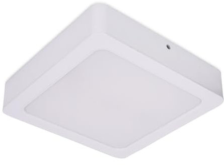 ValueLights | 25cm Square Bathroom Ceiling Light Fitting IP44 24W Integrated LED Recessed | Close-to-Ceiling Lights, Home Décor & Improvement Essential | White