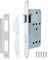 Bwintech 1 PCS satin nickel Badezimmerschloss 7250 Einsteckschloss Edelstahl Euroloch für Innentüren und Badezimmertüren, umkehrbare Sperre