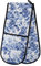 Double Oven Gloves Tatenale Floral China Blue Heat Resistant Pot Holder Oven Mitt Gloves for BBQ Cooking Baking Grilling Microwave