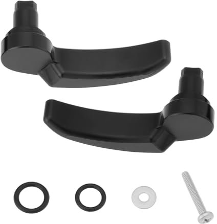VGOL 1 Set schwarze Satteltaschen-Verriegelungshebel, Satteltasche, Deckelheber, Zugstange, Aluminium, kompatibel mit Har-Ley Davidson Electra Glide Street Glide 2014–2024, mit harten Taschen