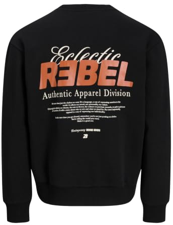 JJ REBEL Herren Jrebjim Sweat Crew Neck Sn