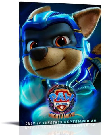 YRAEYWAER Paw Patrol (8) Poster, ästhetische Dekoration, Wohnzimmer, modernes Poster, für Familienschlafzimmer, Schlafzimmer, Wohnzimmer, Wandkunst, Dekoration, Poster, 20 x 30 cm, Rahmenstil