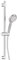 DERW Shower Slide Bar, Stainless Steel Shower Riser Rail 70cm with 5 Modes Shower Head, Height-Adjustable, 360° Rotatable, Corrosion-Resistant, Built-in Filter, Durable for Your Modern Shower System