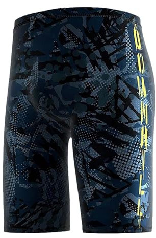 Short De Bain Homme piscine, Maillot De Bain Homme long surf Respirant à Séchage Rapide Poids Léger Boxer De Bain piscine grande taille Speed-Dry pour Été Piscine Natation Surf Sport (Dark Blue, L)