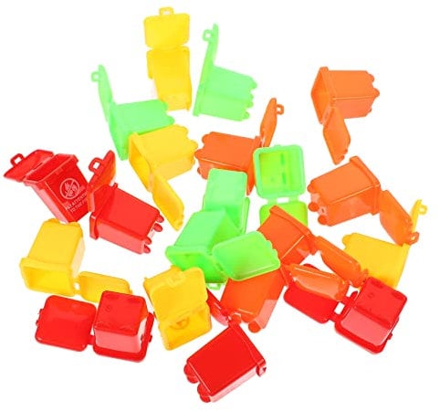 ibasenice Pcs Boys and Girls Simulation Vehicles Garbage Cans Toy Pull Out Bin Rubbish Bin for Learning Sorting
