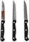 SIROCO Set di 3 coltelli da bistecca di alta qualità in acciaio inox, lama liscia da 11 cm, design elegante e affilato