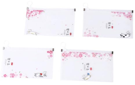 KICHOUSE 4stücke Schreibwarentasche Mit Wasserdichter Aufbewahrungstasche Für Masken Cartoon-aufbewahrungsbeutel Aktenaufbewahrungstasche Aus Hochwertigem