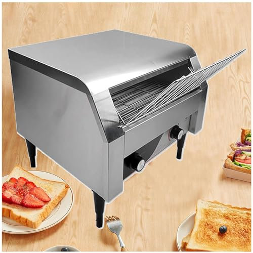 Tostapane a Nastro Commerciale, 150/300/450 Fette/Ora, Forno per Pane in Acciaio Inox, Tostapane Professionale Con Controllo Della Temperatura, Per Hotel, Ristoranti, Bar,300pieces/H