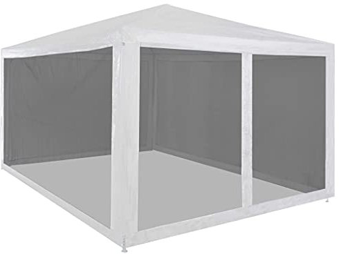 HOMTAKIE Tente de réception avec 4 parois en Maille 4 x 3 m