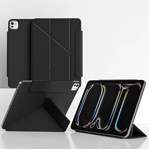 Trusmi Ultra Slim Origami Stand Case for iPad Pro 9.7 (2016) – Smart Auto Wake/Sleep Cover, Lightweight PU Leather, Stylish Protective Folding Stand (Model A1673 / A1674 / A1675) (Black)