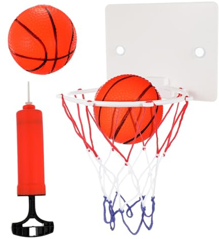 LALADEFIEE Mini Panier de Basket Mural pour Garçon et Filles Ensemble de Jouets Ventouse 1 Panneau 2 Ballons 1 Pompe Jeu de Basket Intérieur Présent pour Chambre Maison