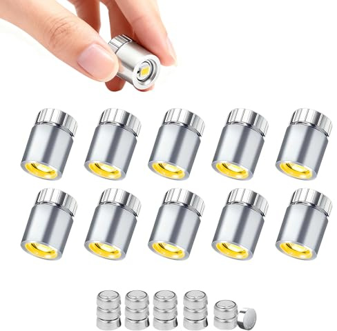 ALEGRE® Mini Led Licht,10 Stk Mini Led Lichter für Puppenhaus Licht, Warmweiß Micro Leds Minie Lichte mit 15 Batterie, Miniatur Lichter für Vitrinen,Spielzeug Bausteine,Laternen,Puppenhaus Beleuchtung