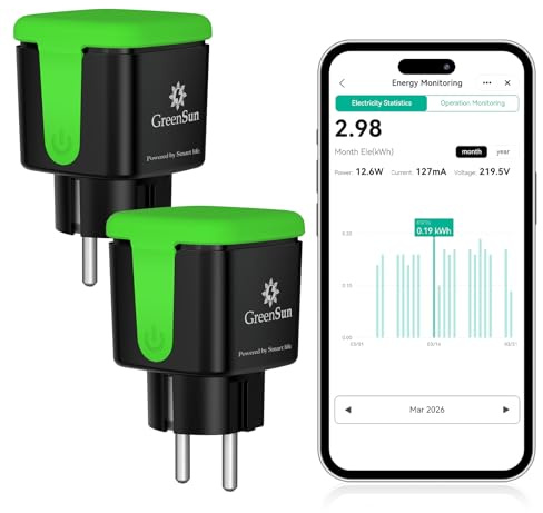 Prise Connectée Extérieure 2PCS Programmateur Prise Programmable, IP44 | Prise Connectée Alexa Commande Vocale avec Compteur d'Énergie, Contrôle APP Smart Life, IP44 Etanche pour l'extérieur