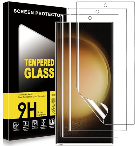ZhuoFan Films de Protection Ecran pour Samsung Galaxy S23 Ultra, 3 Pièces Film Hydrogel Transparent HD Souple en TPU Protecteur, Anti-Rayures, Sans Bulle protection d'écran