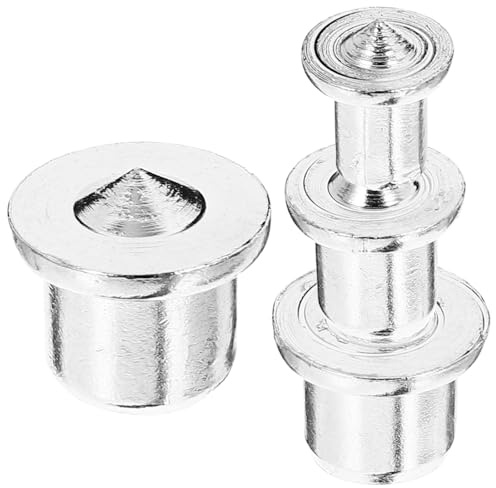 Operitacx Dübelzentrierer aus Edelstahl mit 6mm bis 12mm Stahldübel für Präzises Verbinden von Holzplatten Einfach zu Bedienen und Tragbar für Holzbearbeitung