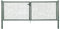 Alberts 602925 Wellengitter-Doppeltor | verschiedene Breiten und Höhen | verzinkt grün | Pfosten 60 mm | Höhe 100 cm | Breite 300 cm