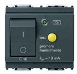 Vimar serie idea - Interruttore magnetotermico differenziale .1 polo+neutro c10 10ma grigio