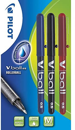 Pilot V ball 0,5 - Blíster de bolígrafos, 3 unidades