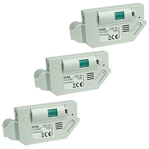 Gira Funkmodul 234700 für Rauchwarnmelder Gira Dual Q 233602 und 233002 - 3er Pack