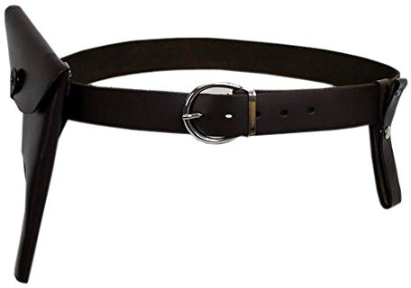 thecostumebase Indiana Rindsledergürtel Jones Holster Peitschenhalter Leder (M)